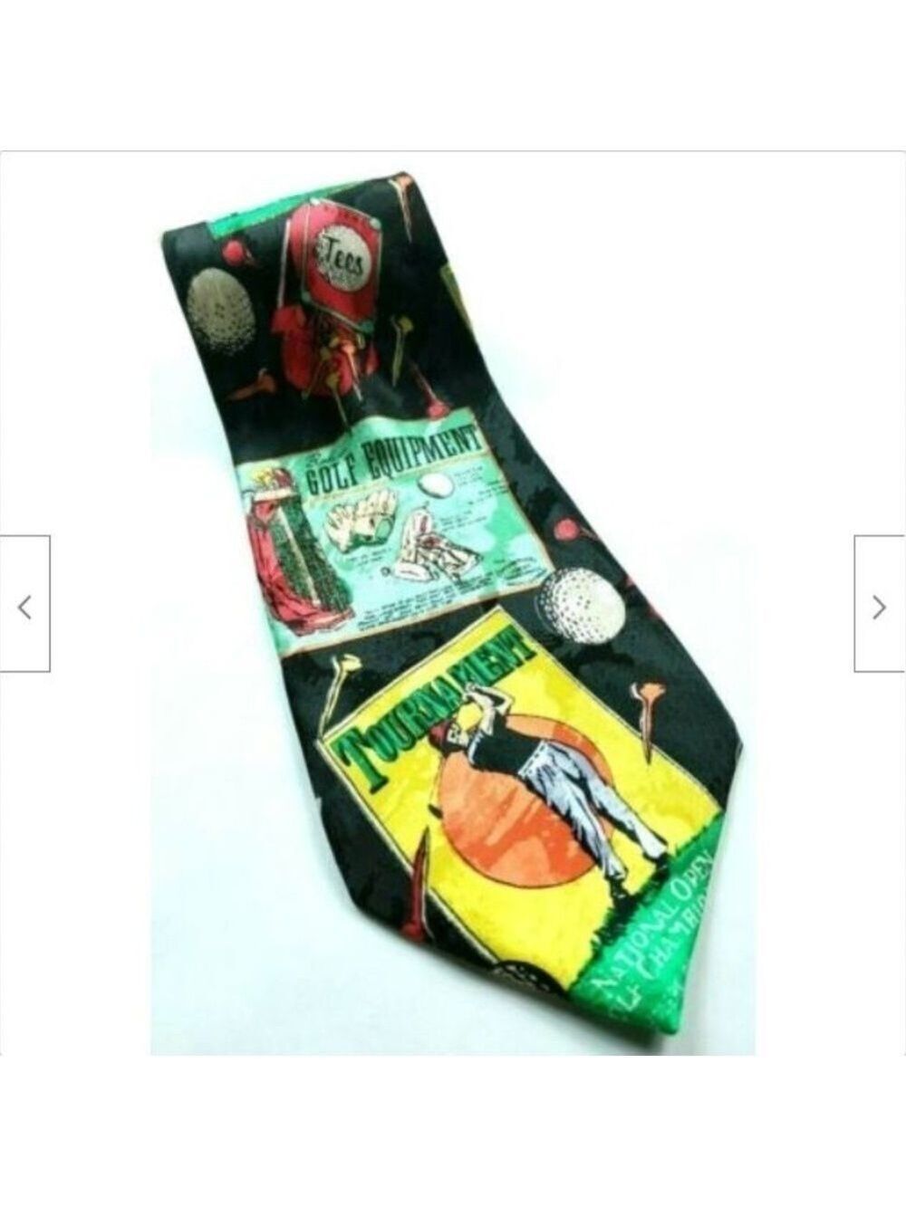 Golf Advertising Ads Ball Tees Novelty Tie